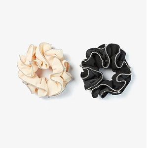 Express 2 Embellished Ruffle Ponytail Holders